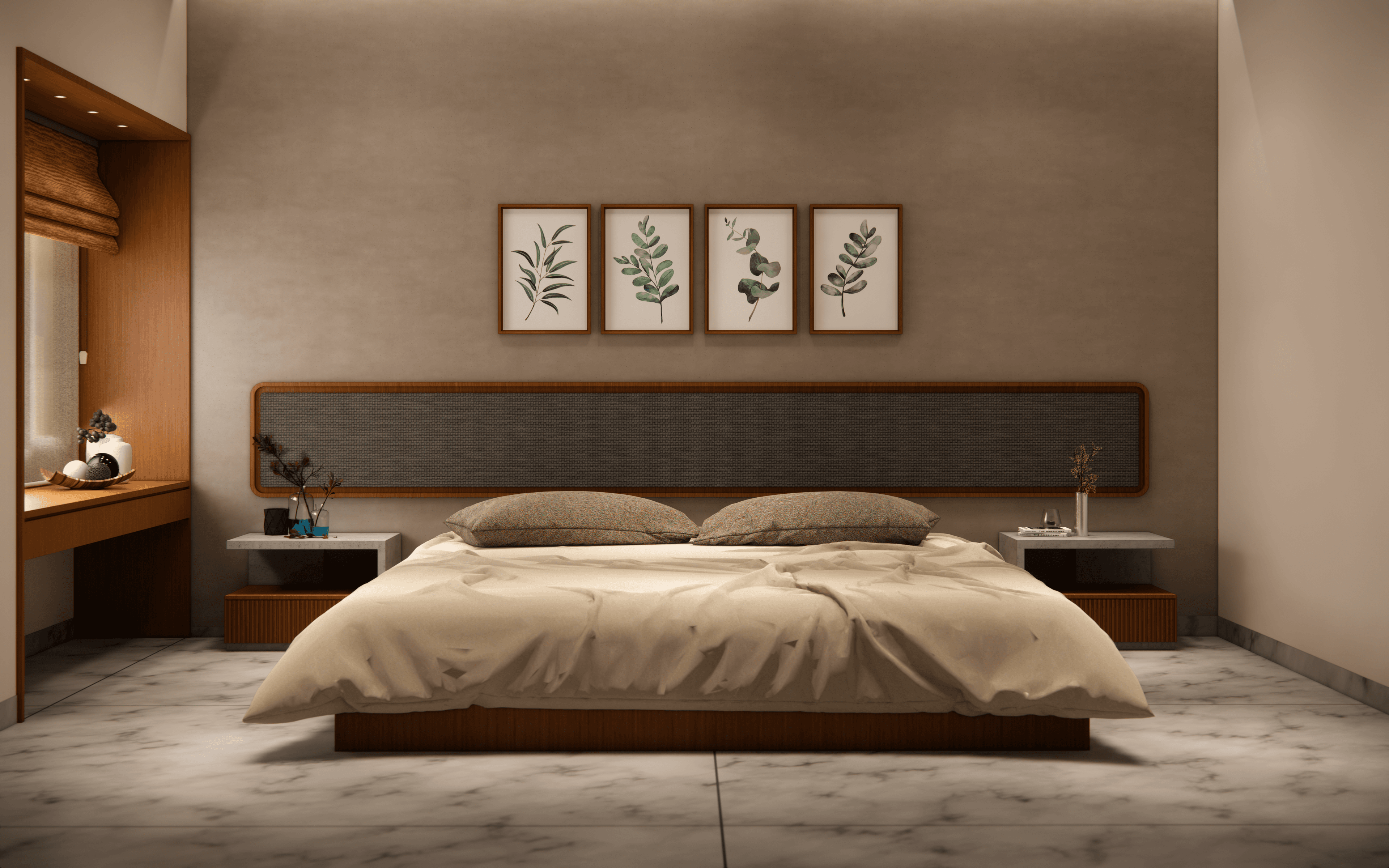 Contemporary bedroom interior